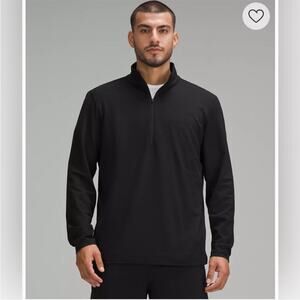 Lululemon Black Soft Jersey Half Zip Long Sleeve Pullover Top XL